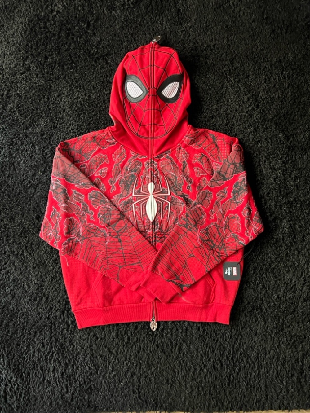 Marvel Red Spider-Man Zip-Up Hoodie for Men